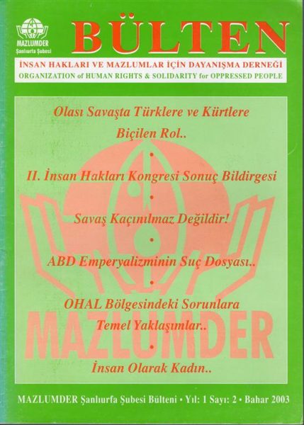 Read more about the article MAZLUMDER ŞANLIURFA BÜLTENİ