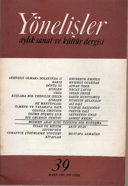 You are currently viewing YÖNELİŞLER