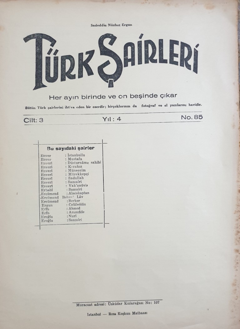 You are currently viewing TÜRK ŞAİRLERİ