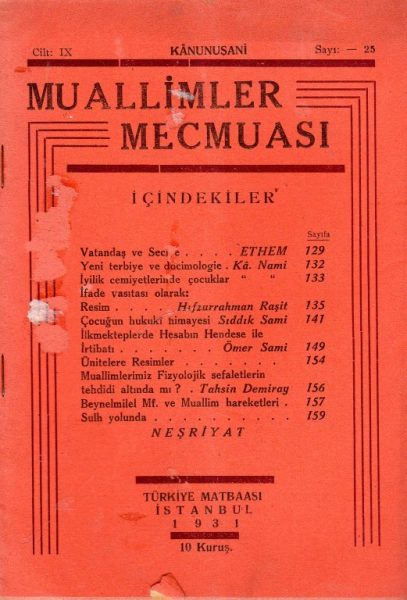 Read more about the article MUALLİMLER MECMUASI